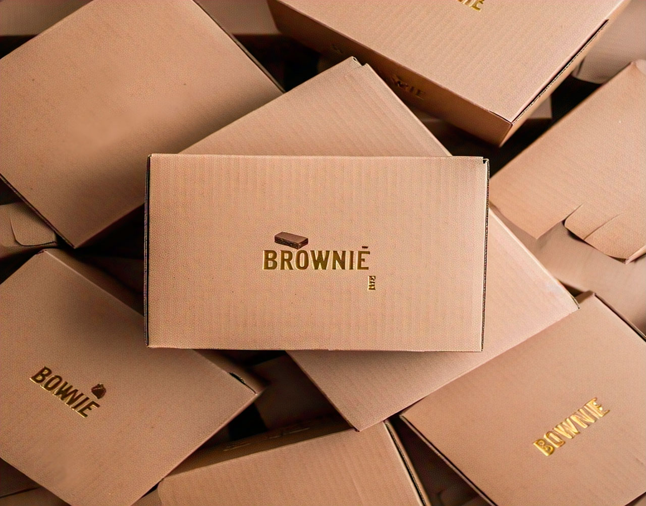 Embalagem de caixas de papelão para Brownie